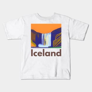 Iceland Skogafoss Kids T-Shirt